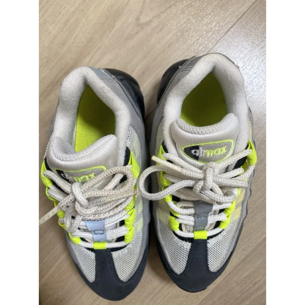 Nike Air Max 95 OG 2020 Black/Neon Yellow-LT Graphite CZ0948-001 Kids 12.5C‎